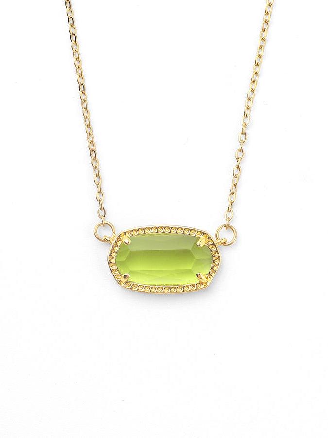 Oval Birthstone Pendant Necklace