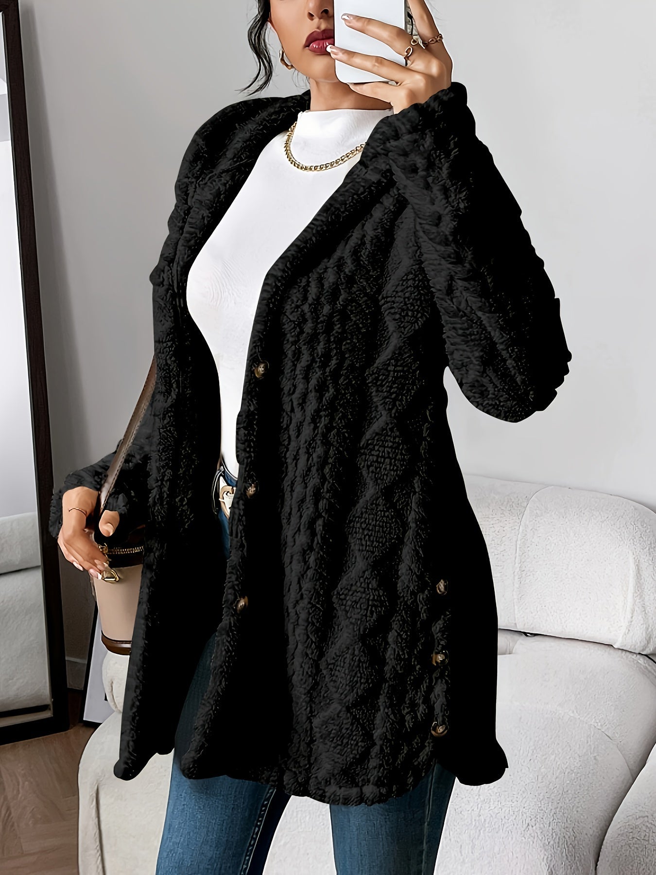 Chateau Elise™ | Plush Hooded Cardigan
