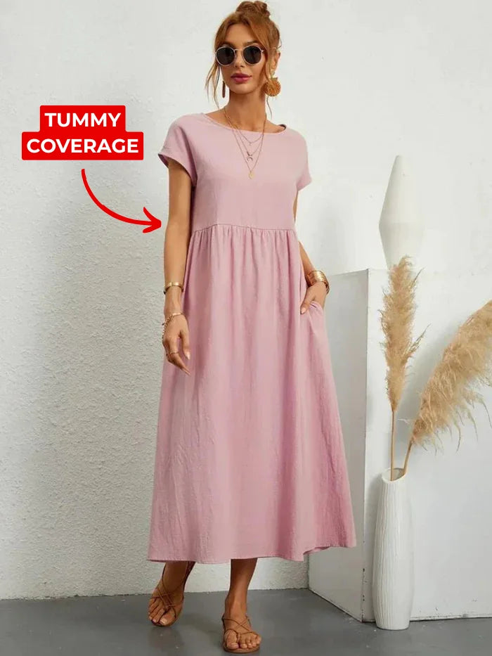 Evelyn | Elegant Tummy Coverage Dress